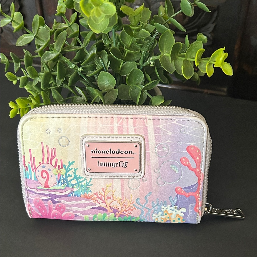 Nickelodeon Pastel Coral & Aqua Underwater Zip Wallet